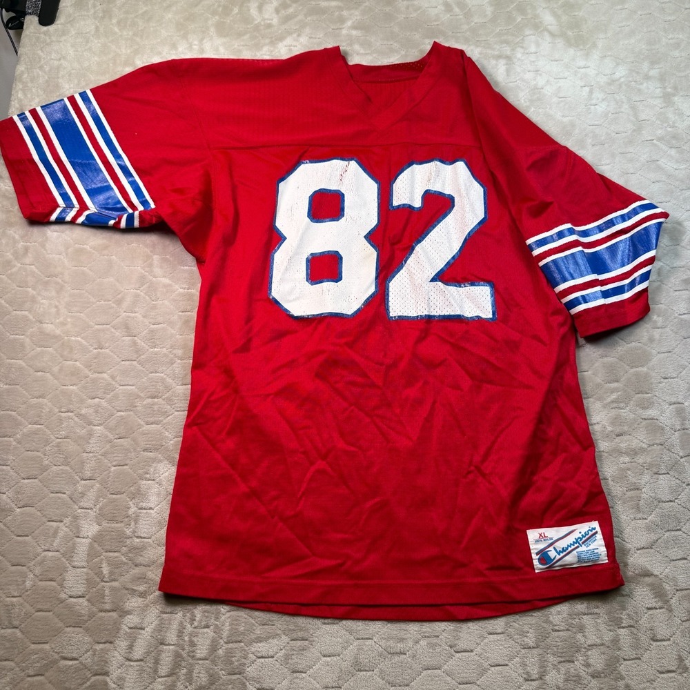 VTG 80s Champion Stanley Morgan NEW ENGLAND PATRIOTS NFL Team Jersey Sz XL